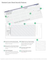 Burgundy Safety 3 Per Page Laser Checks | L3C-US
