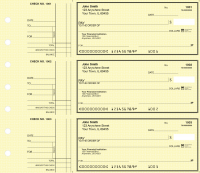 Yellow Safety Deskset Personal Checks Style 2  | DS-YLS02