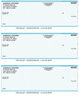 Teal Safety 3 Per Page Laser Checks | L3C-AS