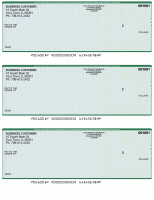Blue Green 3 Per Page Laser Checks | L3C-BG