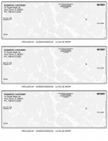 Grey Marble 3 Per Page Laser Checks | L3C-EM