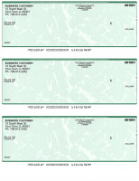 Green Marble 3 Per Page Laser Checks | L3C-GM