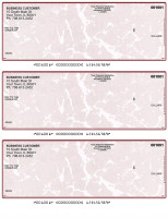 Burgundy Marble 3 Per Page Laser Checks | L3C-UM
