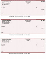 Burgundy Safety 3 Per Page Laser Checks | L3C-US