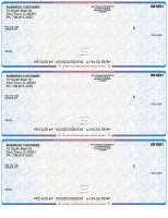 Blue Red High Security 3 Per Page Laser Checks | L3CHS-BR