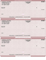 Burgundy Safety High Security 3 Per Page Laser Checks | L3CHS-US
