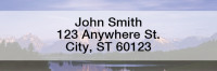 Mountain Views Rectangle Address Labels | LREVC-17