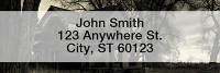Haunted Houses Rectangle Address Labels | LRFUN-78