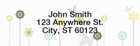 Butterflies Floating Rectangle Address Labels | LRGEO-22