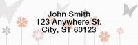 Butterflies Floating Rectangle Address Labels | LRGEO-22