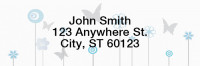 Butterflies Floating Rectangle Address Labels | LRGEO-22