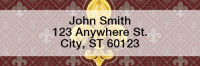 Fleur-de-lis Rectangle Address Labels | LRGEP-64