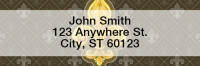 Fleur-de-lis Rectangle Address Labels | LRGEP-64