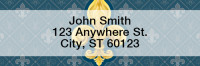 Fleur-de-lis Rectangle Address Labels | LRGEP-64