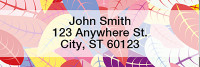 Four Season Leaves Rectangle Address Labels | LRNAT-72
