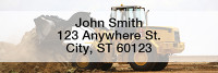 Earth Movers Rectangle Address Labels | LRPRO-43