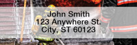 Firefighters in Action Rectangle Address Labels | LRPRO-52