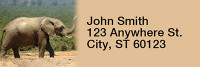Safari Wildlife Rectangle Address Labels | LRRANI-03