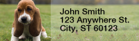 Basset Hounds Rectangle Address Labels | LRRDOG-07
