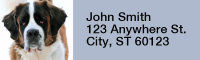 Saint Bernard Rectangle Address Labels | LRRDOG-108