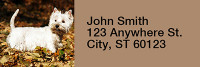 West Highland White Terrier Rectangle Address Labels | LRRDOG-112