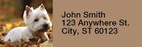 West Highland White Terrier Rectangle Address Labels | LRRDOG-112