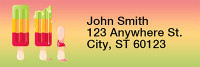 Ice Cream Rectangle Address Labels | LRRFOD-54