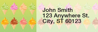 Ice Cream Rectangle Address Labels | LRRFOD-54