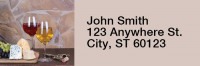 Wine and Dine Rectangle Address Labels | LRRFOD-67
