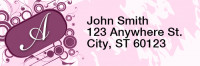 Stylish Monogram A Rectangle Address Labels | LRRMONO-03A