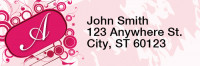Stylish Monogram A Rectangle Address Labels | LRRMONO-03A