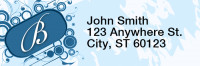 Stylish Monogram B Rectangle Address Labels | LRRMONO-03B