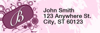 Stylish Monogram B Rectangle Address Labels | LRRMONO-03B