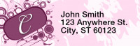 Stylish Monogram C Rectangle Address Labels | LRRMONO-03C