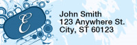 Stylish Monogram E Rectangle Address Labels | LRRMONO-03E