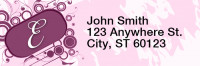 Stylish Monogram E Rectangle Address Labels | LRRMONO-03E