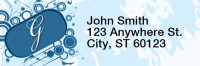 Stylish Monogram G Rectangle Address Labels | LRRMONO-03G