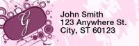 Stylish Monogram G Rectangle Address Labels | LRRMONO-03G