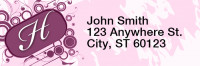 Stylish Monogram H Rectangle Address Labels | LRRMONO-03H