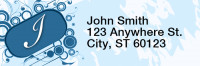 Stylish Monogram I Rectangle Address Labels | LRRMONO-03I