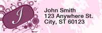 Stylish Monogram I Rectangle Address Labels | LRRMONO-03I