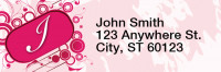 Stylish Monogram I Rectangle Address Labels | LRRMONO-03I