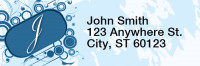 Stylish Monogram J Rectangle Address Labels | LRRMONO-03J