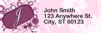 Stylish Monogram J Rectangle Address Labels | LRRMONO-03J