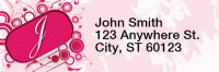 Stylish Monogram J Rectangle Address Labels | LRRMONO-03J
