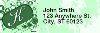 Stylish Monogram K Rectangle Address Labels | LRRMONO-03K