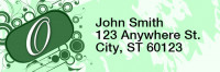 Stylish Monogram O Rectangle Address Labels | LRRMONO-03O
