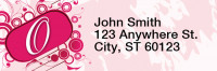 Stylish Monogram O Rectangle Address Labels | LRRMONO-03O