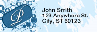 Stylish Monogram P Rectangle Address Labels | LRRMONO-03P