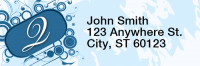 Stylish Monogram Q Rectangle Address Labels | LRRMONO-03Q